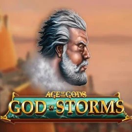 Age Of The Gods: God of Storms slot logo by Playtech at Spinoloco Casino