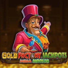 Gold Factory Jackpots Mega Moolah game by Aurum Signature Studios – logo hosted on Spinoloco Casino
