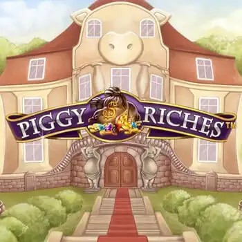 Piggy Riches slot visual from NetEnt available on spinolocoo.eu